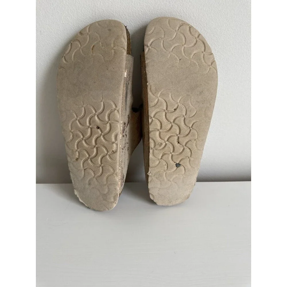 ✿ Birkenstock Arizona Metallic Taupe Suede Sandals EU 37 US 6.5 Women Shoes EU